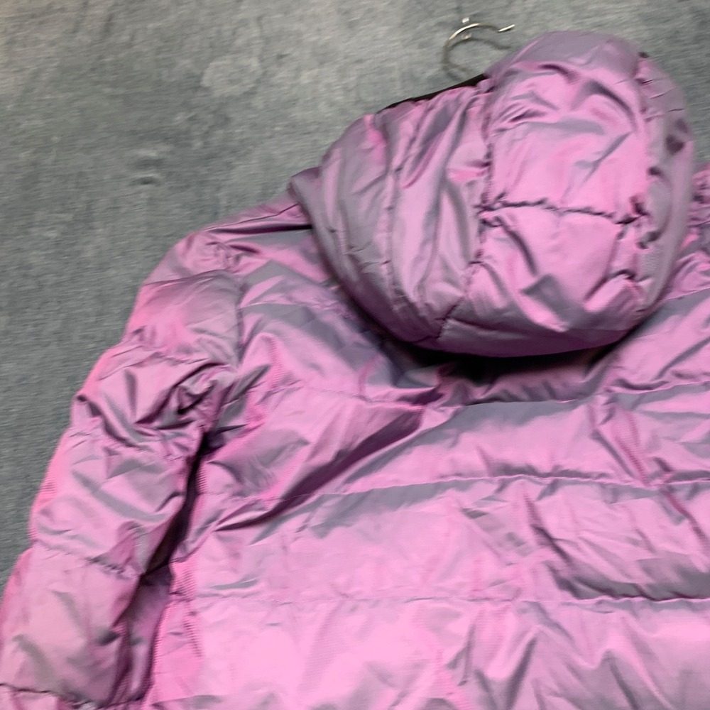 The North Face Puffer Jacket Girls XS Purple Hooded Long Sleeve Winter Full Zip - Picture 12 of 12